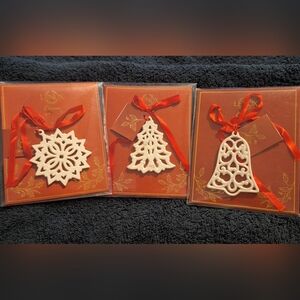 Lenox Pierced Christmas Ornaments~Porcelain Charms~Tree~Snowflake~Bell